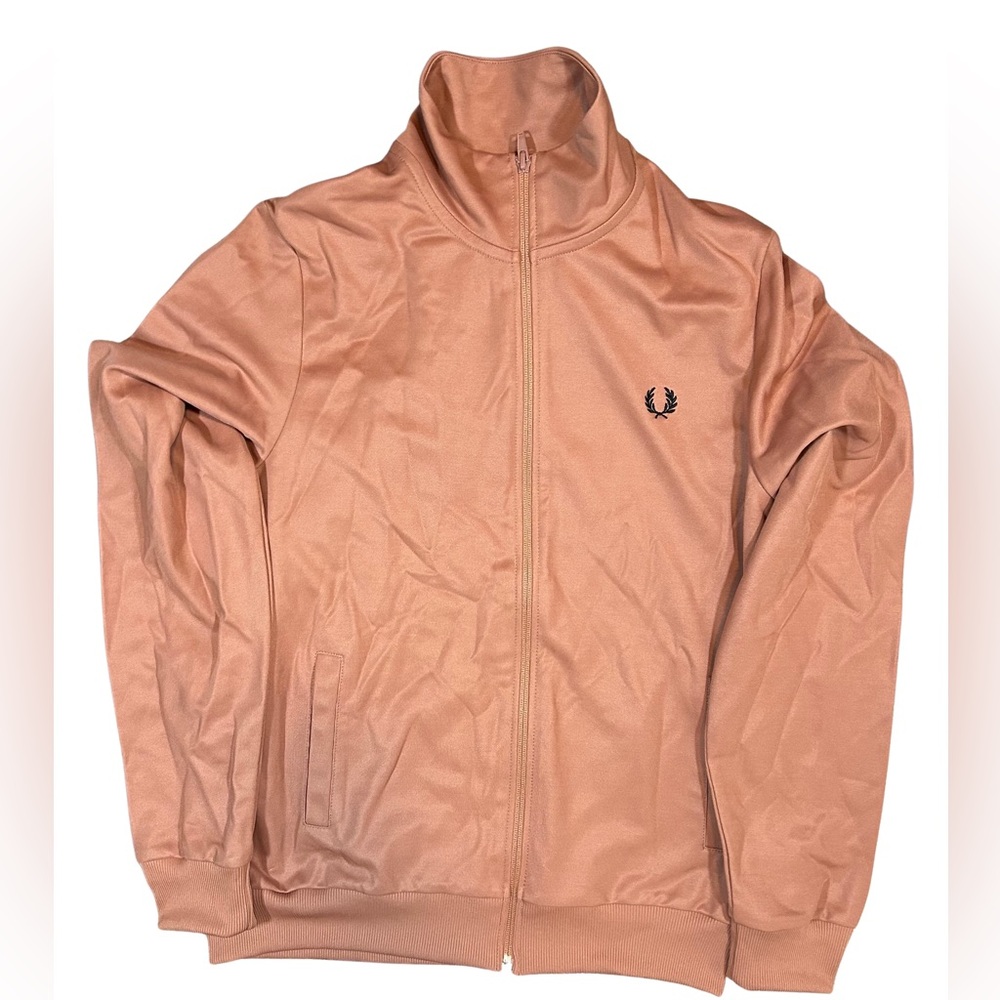 Fred Perry Light Rust Red/Orange Salesman Full-Zip Track Jacket J6000 323 M38